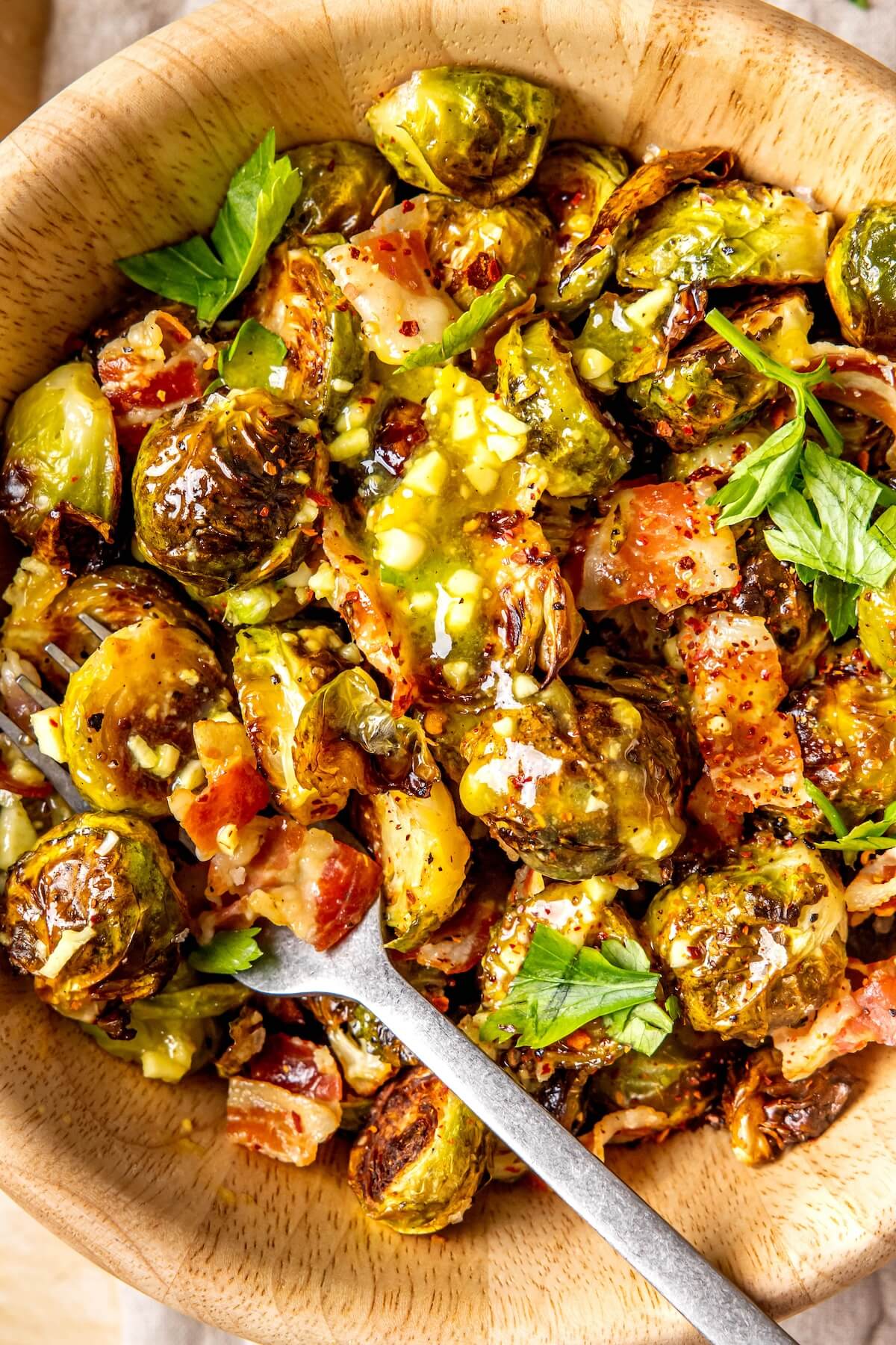 Honey Dijon Brussels Sprouts - Olivia Adriance