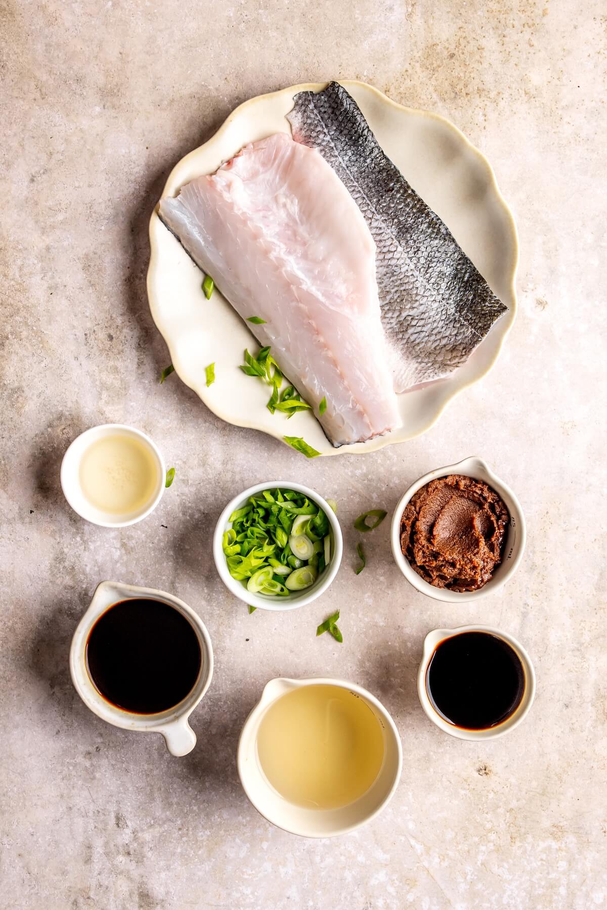 Ingredients for Miso Chilean Sea Bass - Olivia Adriance