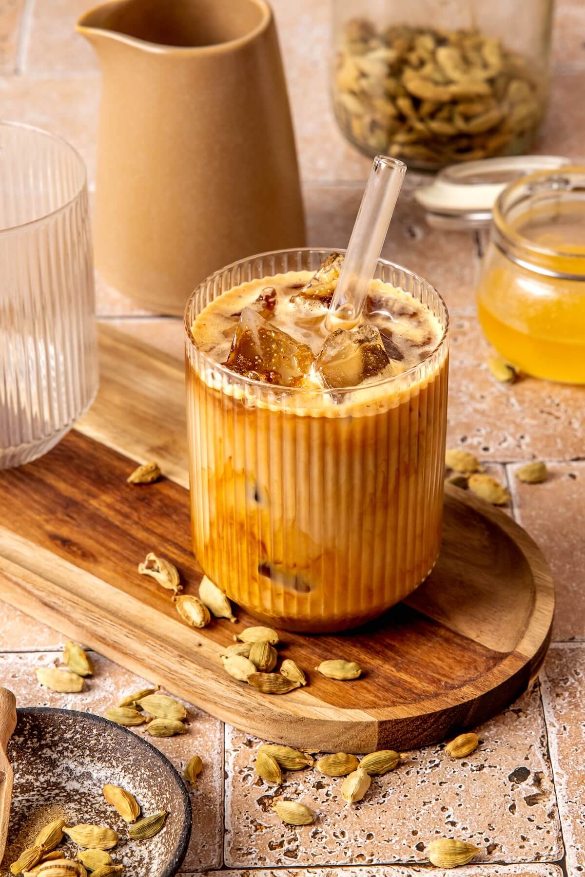 Iced Honey Cardamom Latte - Olivia Adriance