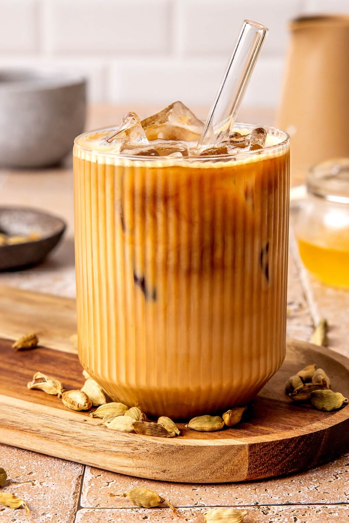 Iced Honey Cardamom Latte - Olivia Adriance