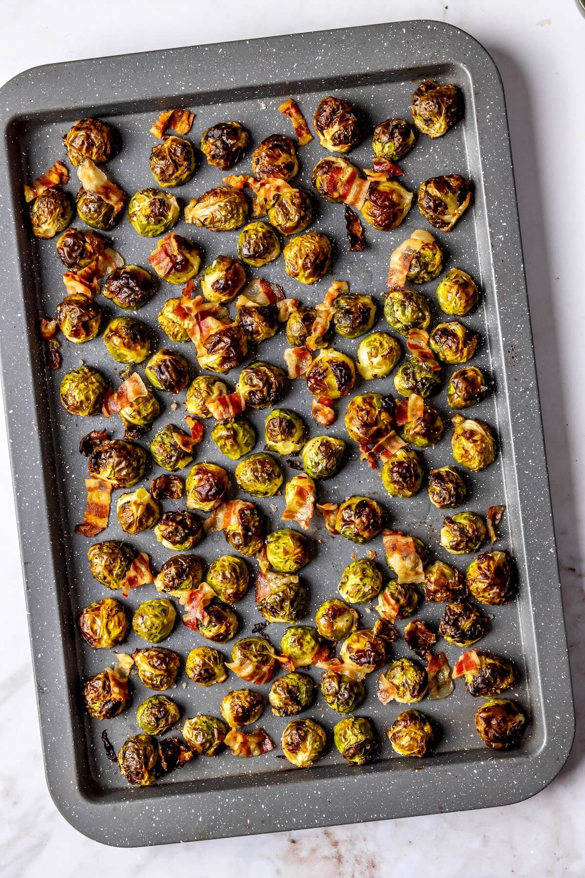 How to Make Crispy Baked Brussels Sprouts Step 4 - Olivia Adriance