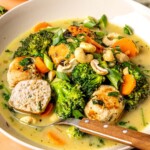 Chicken Meatballs in Green Curry Sauce - Olivia Adriance
