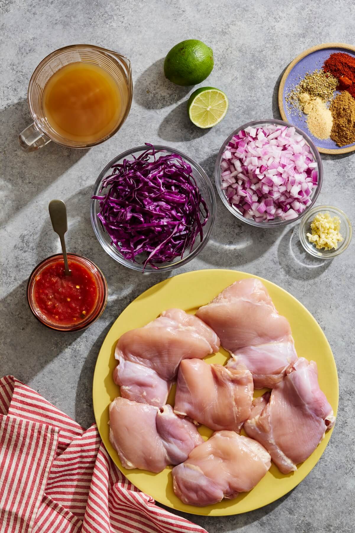 Ingredients for Chicken Tacos - Olivia Adriance