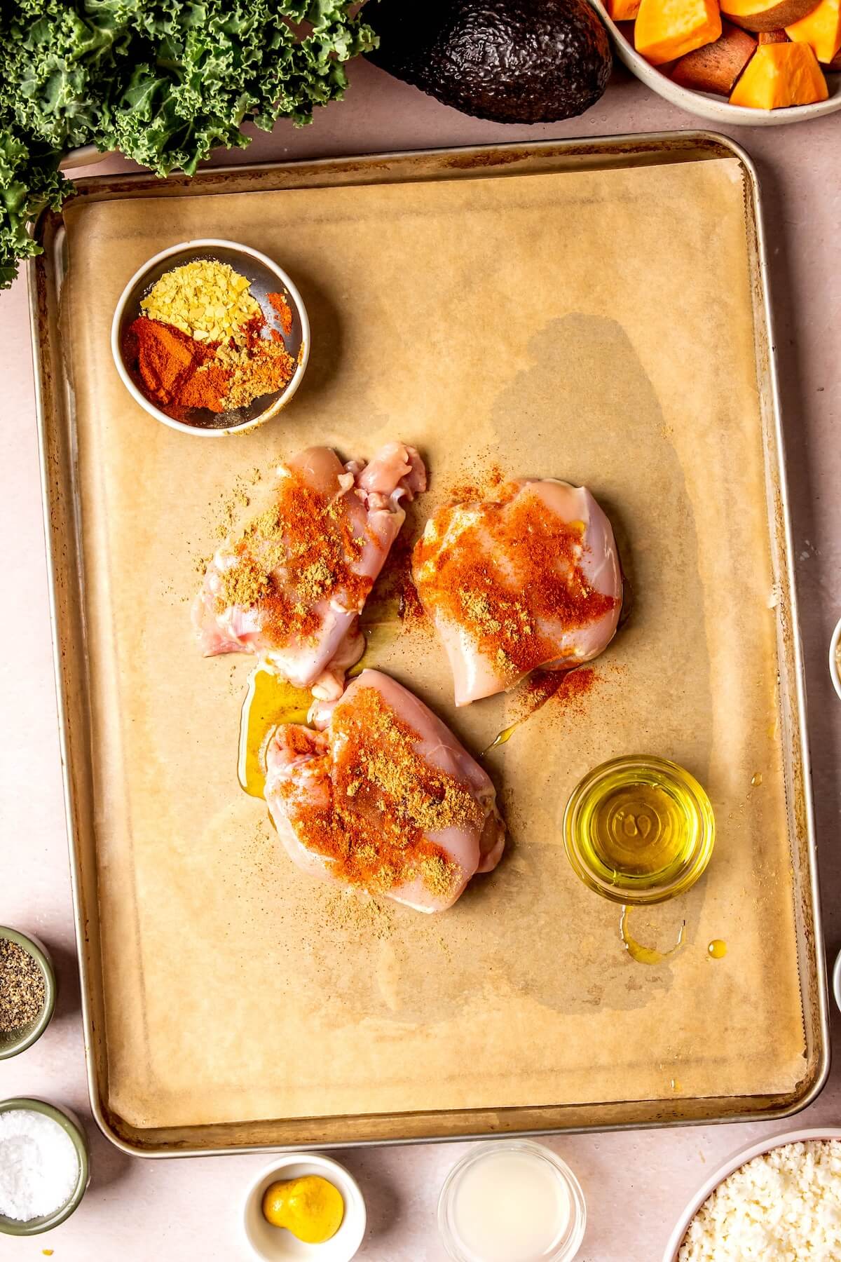 How to Make Chicken Power Bowls with Lemon Tahini Sauce Step 1 - Olivia Adriance