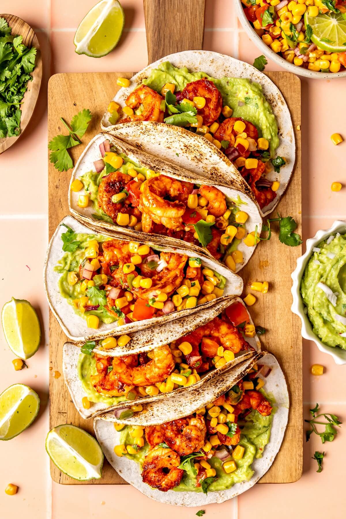 Shrimp Tacos with Corn Salsa - Olivia Adriance