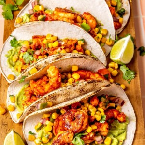 Shrimp Tacos with Corn Salsa - Olivia Adriance
