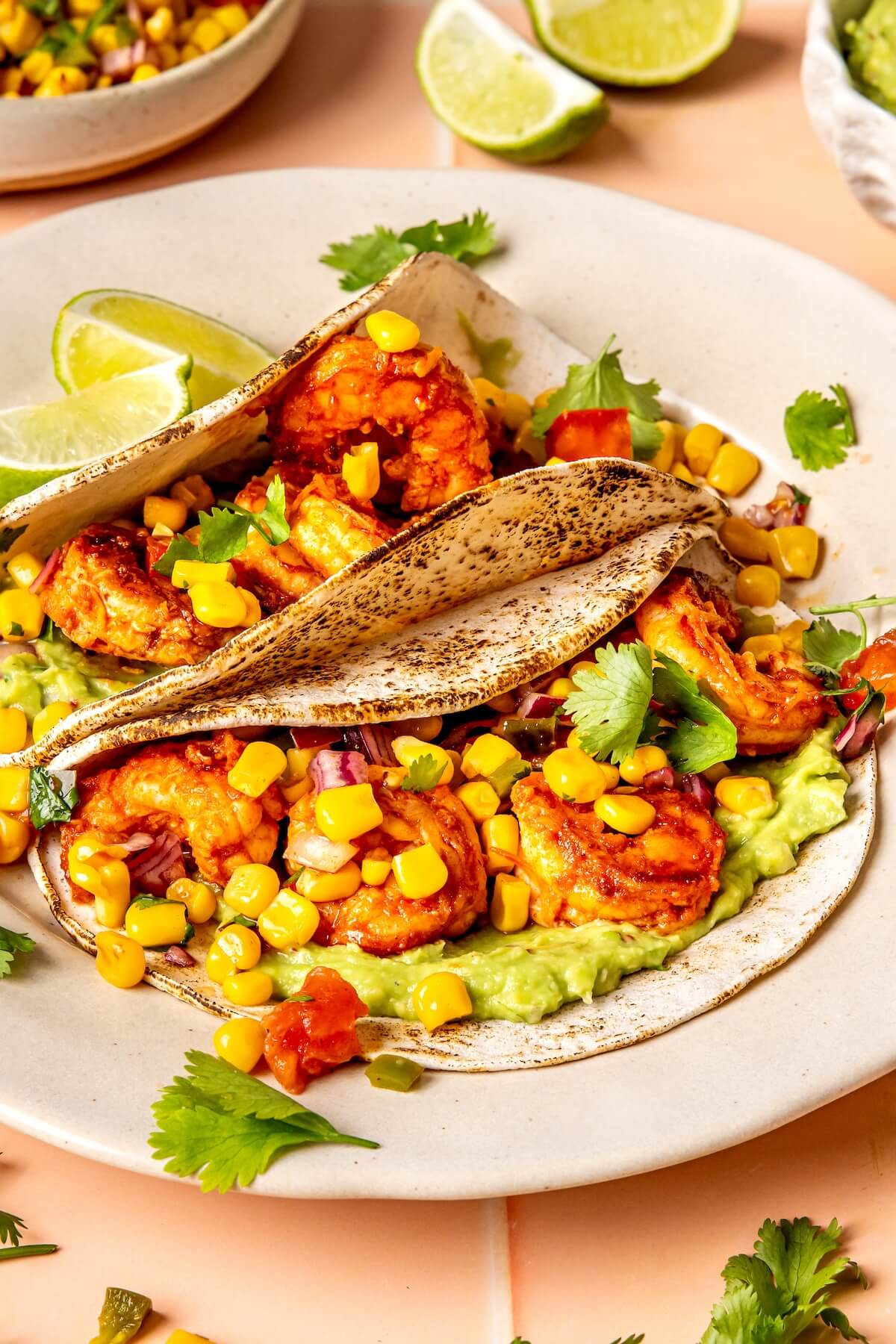 Shrimp Tacos with Corn Salsa - Olivia Adriance