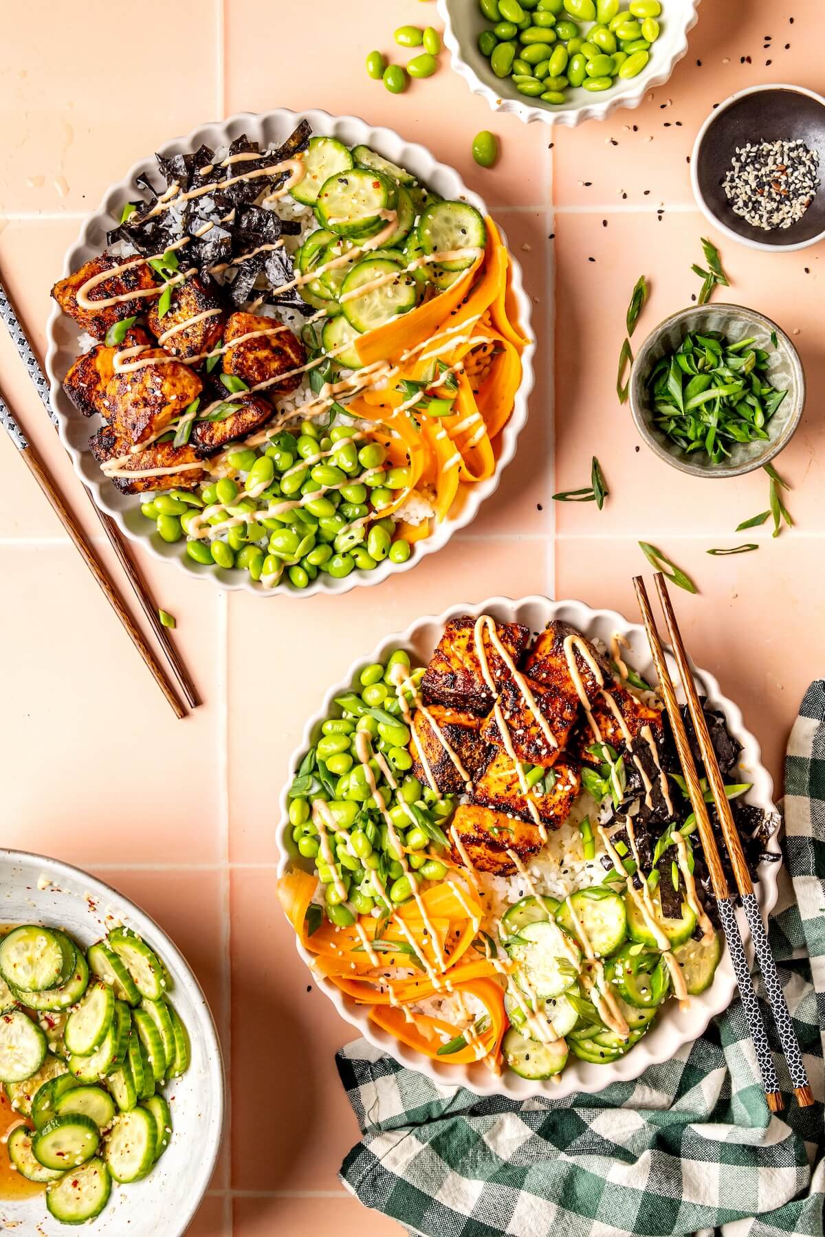 Spicy Salmon Sushi Bowls - Olivia Adriance