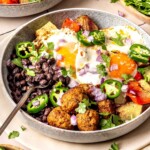 Breakfast Burrito Bowls with Chorizo, Eggs, and Veggies GF DF - Olivia Adriance