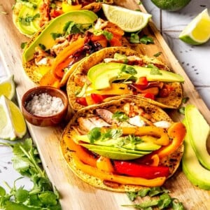 Salsa Marinated Stovetop Chicken Fajitas - Olivia Adriance