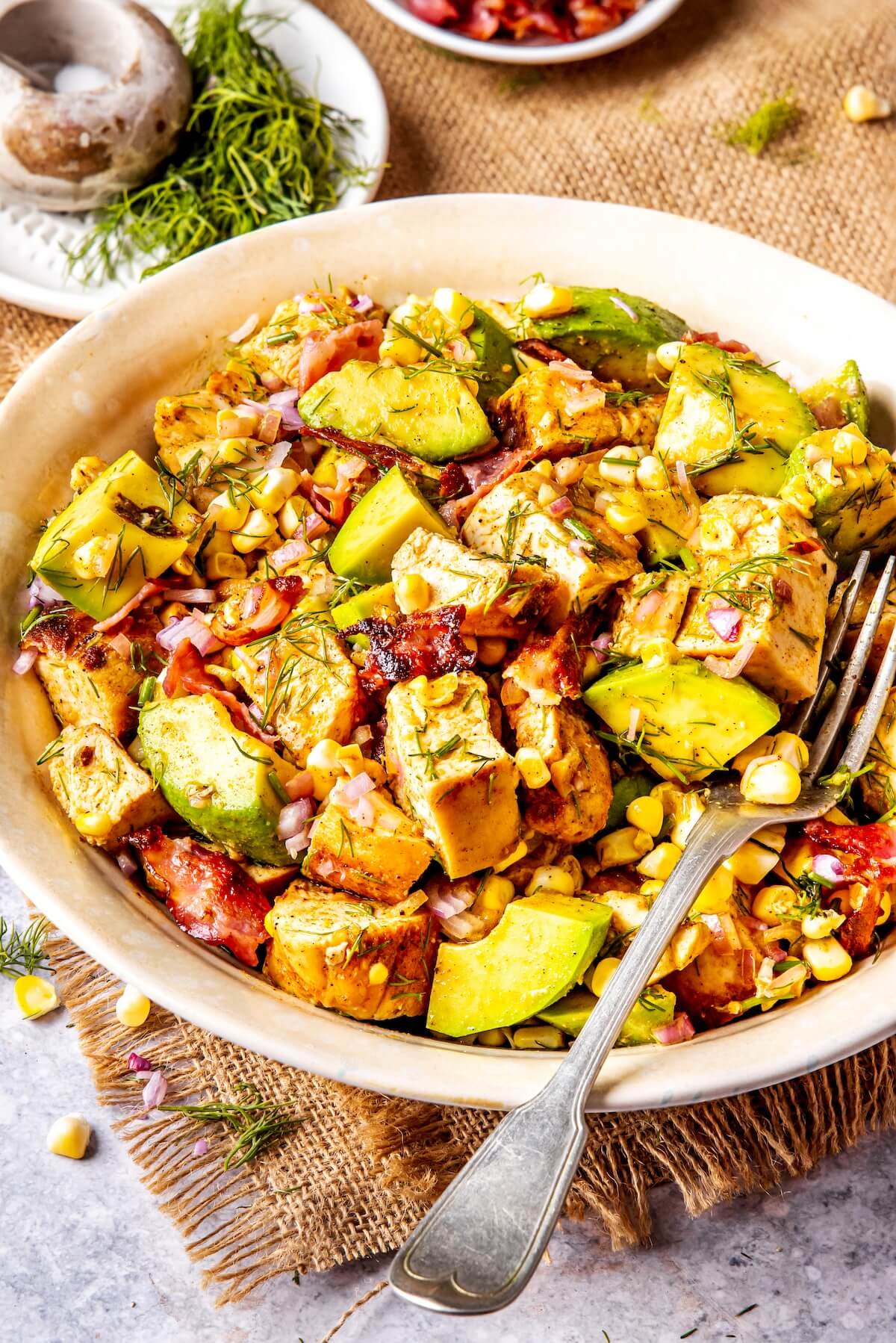 Avocado Corn Chicken Salad - Olivia Adriance