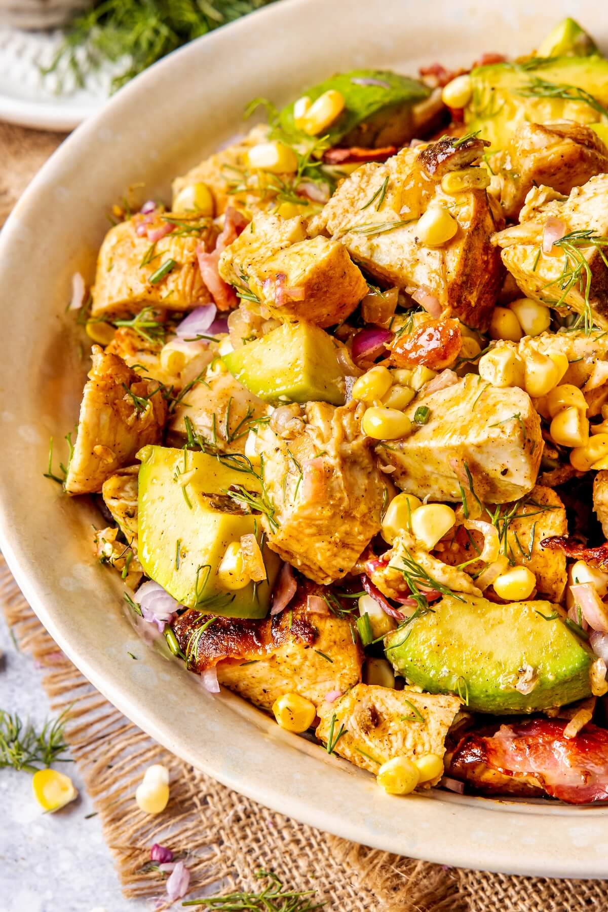 Avocado Corn Chicken Salad - Olivia Adriance