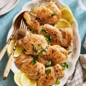 Pan Seared Chicken Thighs - Olivia Adriance