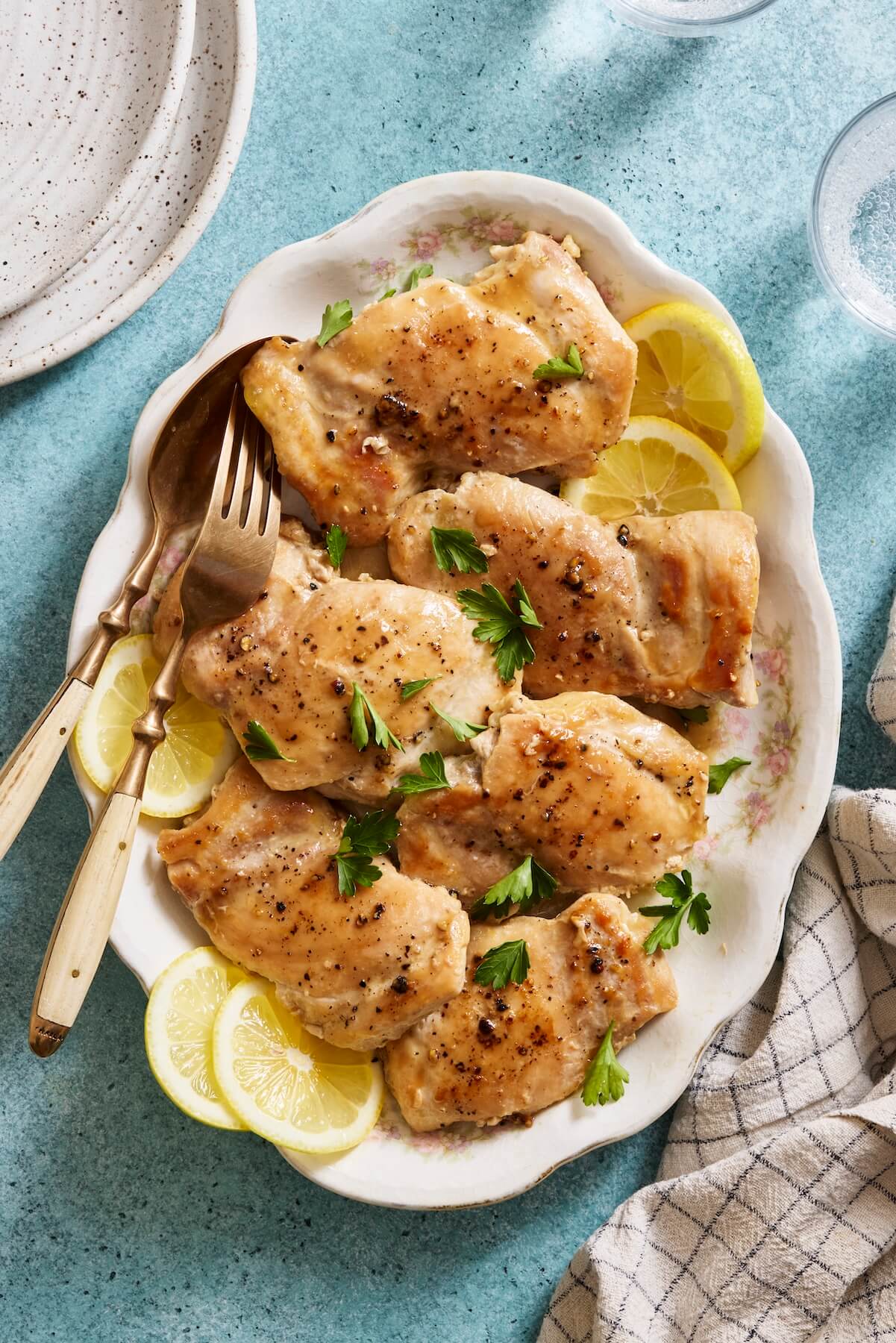 Pan Seared Chicken Thighs - Olivia Adriance