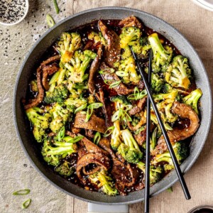 One Skillet Beef and Broccoli - Olivia Adriance