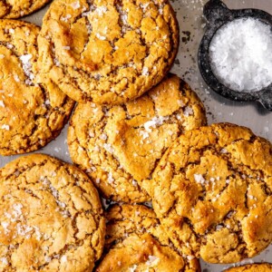 Salted Vanilla Cashew Butter Cookies - Olivia Adriance