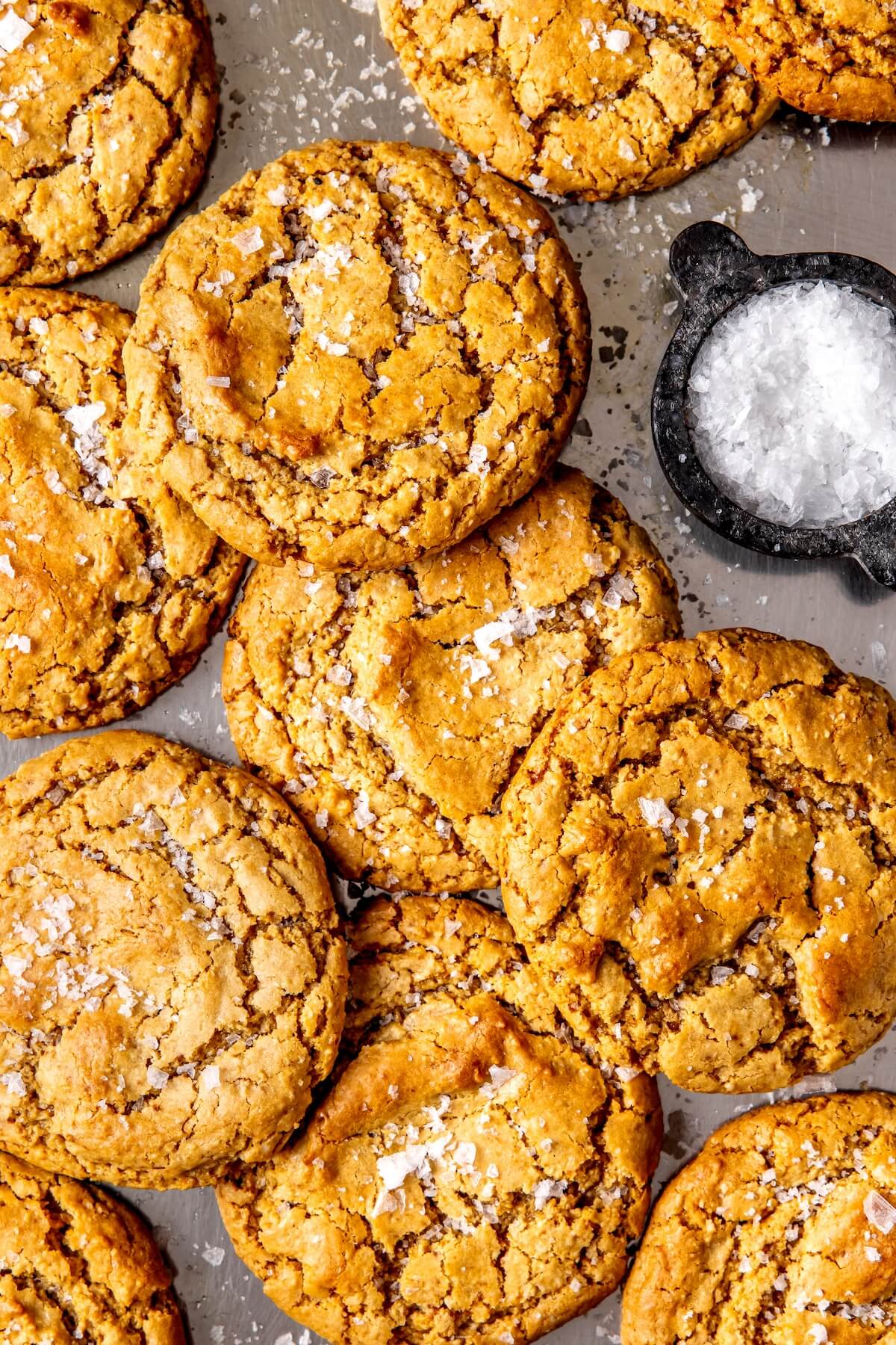 Salted Vanilla Cashew Butter Cookies - Olivia Adriance