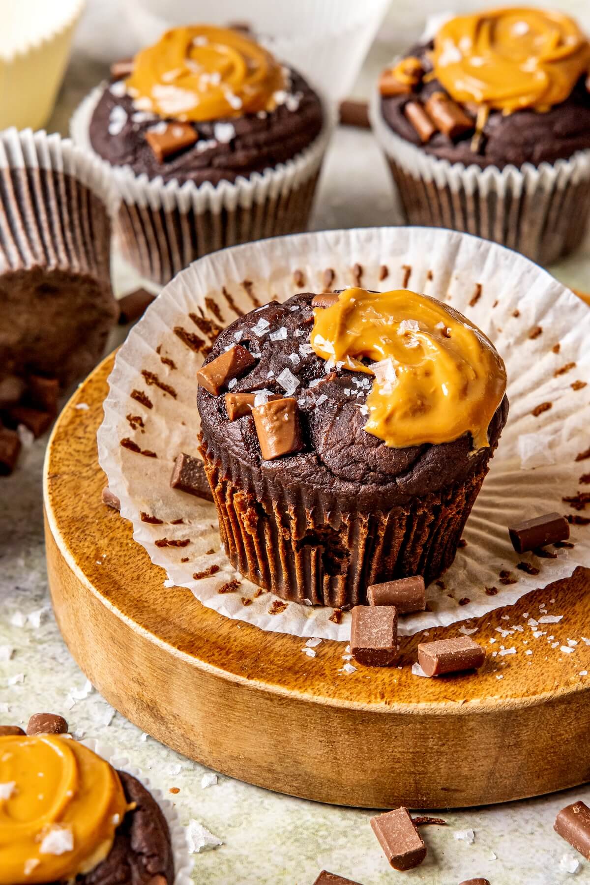 Gluten Free Double Chocolate Zucchini Blender Muffins - Olivia Adriance
