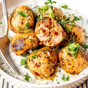 Sun Dried Tomato Meatballs with DF Tzatziki - Olivia Adriance