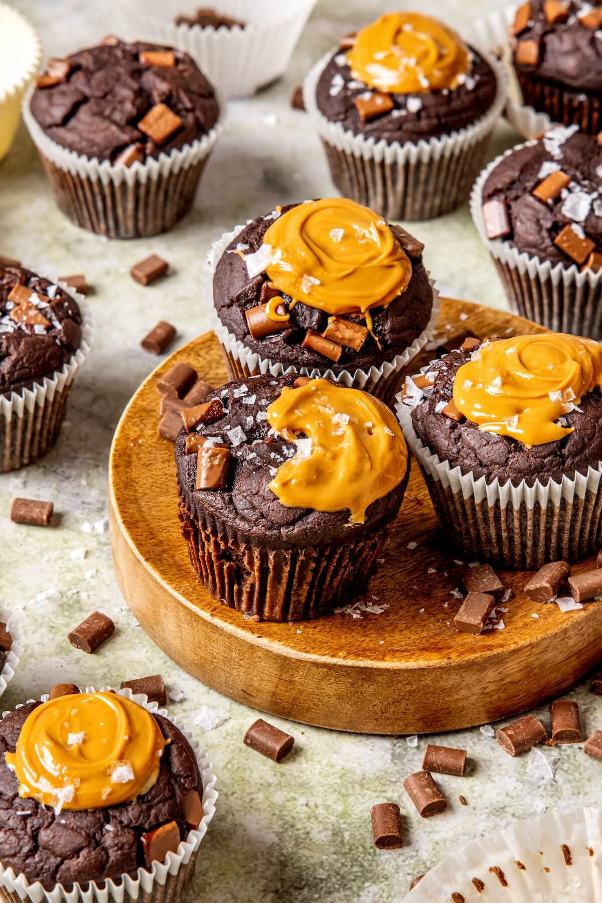 Gluten Free Double Chocolate Zucchini Blender Muffins - Olivia Adriance