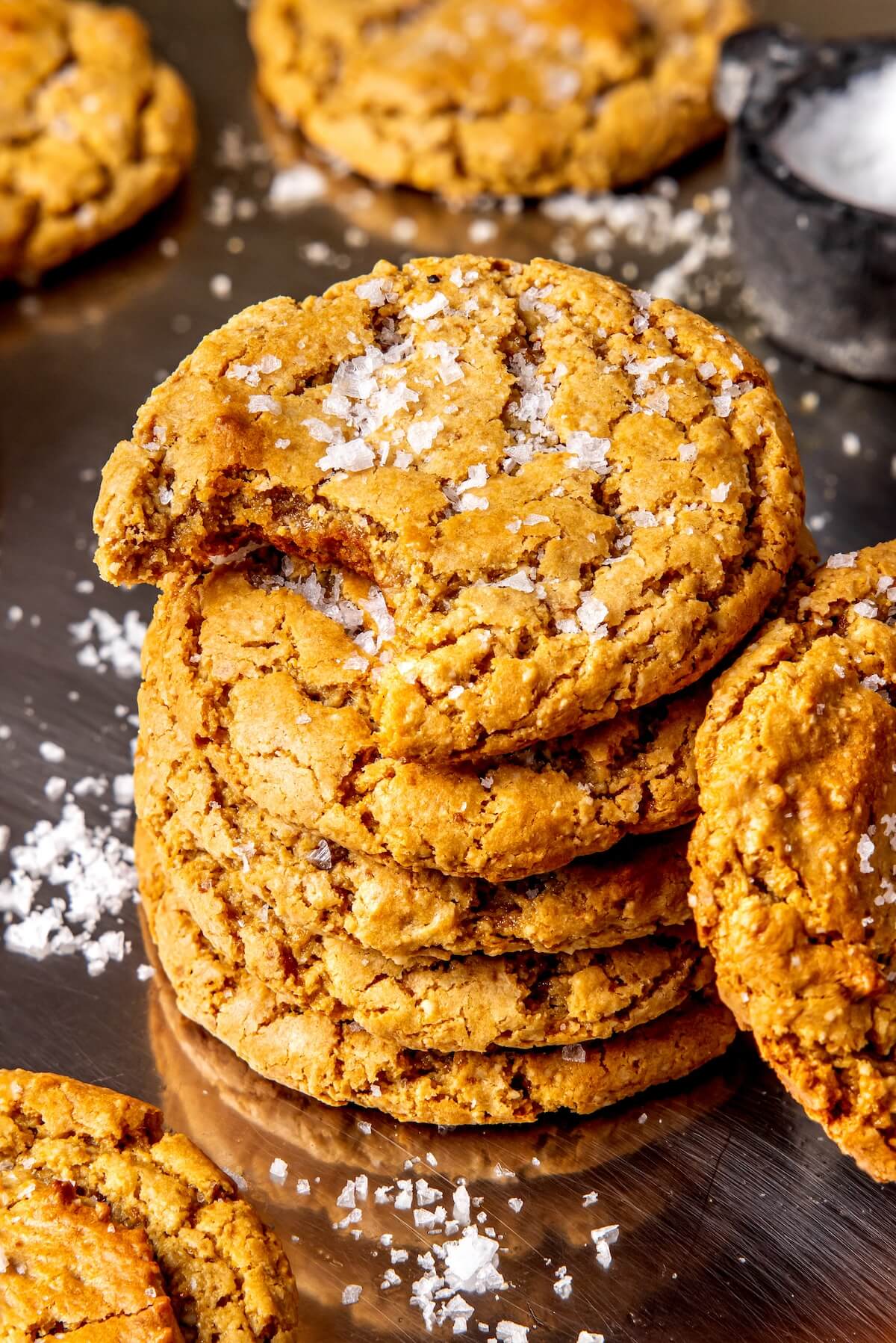 Salted Vanilla Cashew Butter Cookies - Olivia Adriance
