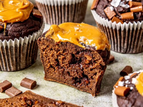 GLUTEN-FREE DOUBLE CHOCOLATE ZUCCHINI MUFFINS