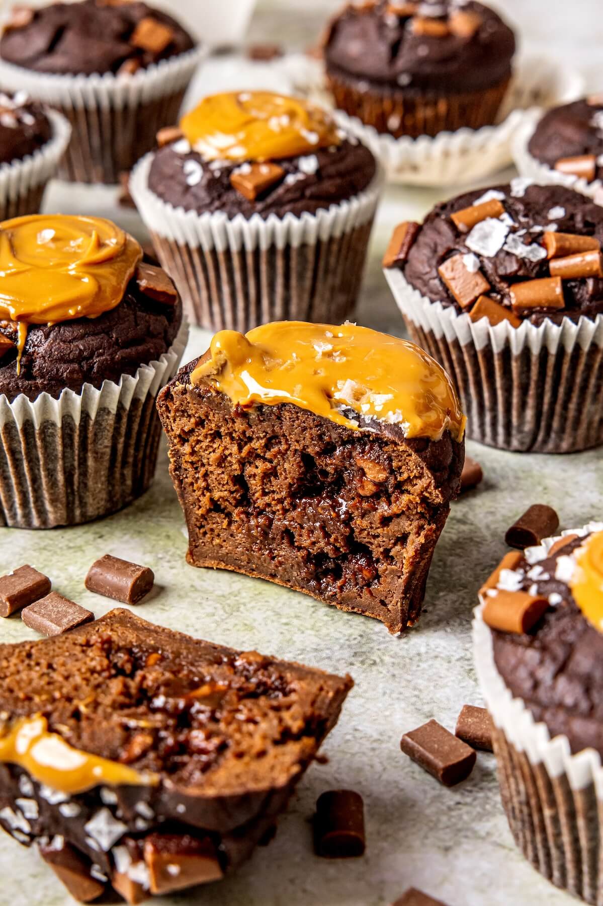 GLUTEN-FREE DOUBLE CHOCOLATE ZUCCHINI MUFFINS