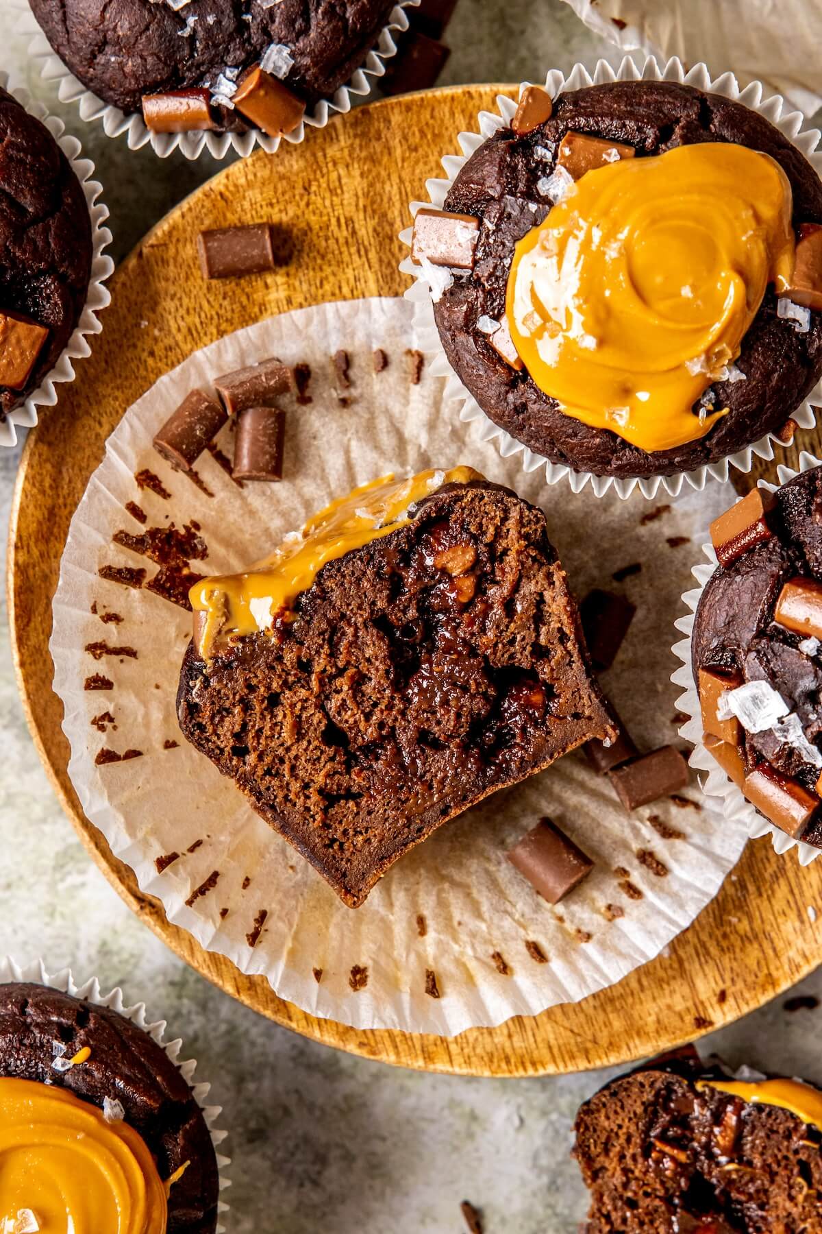 Gluten Free Double Chocolate Zucchini Blender Muffins - Olivia Adriance