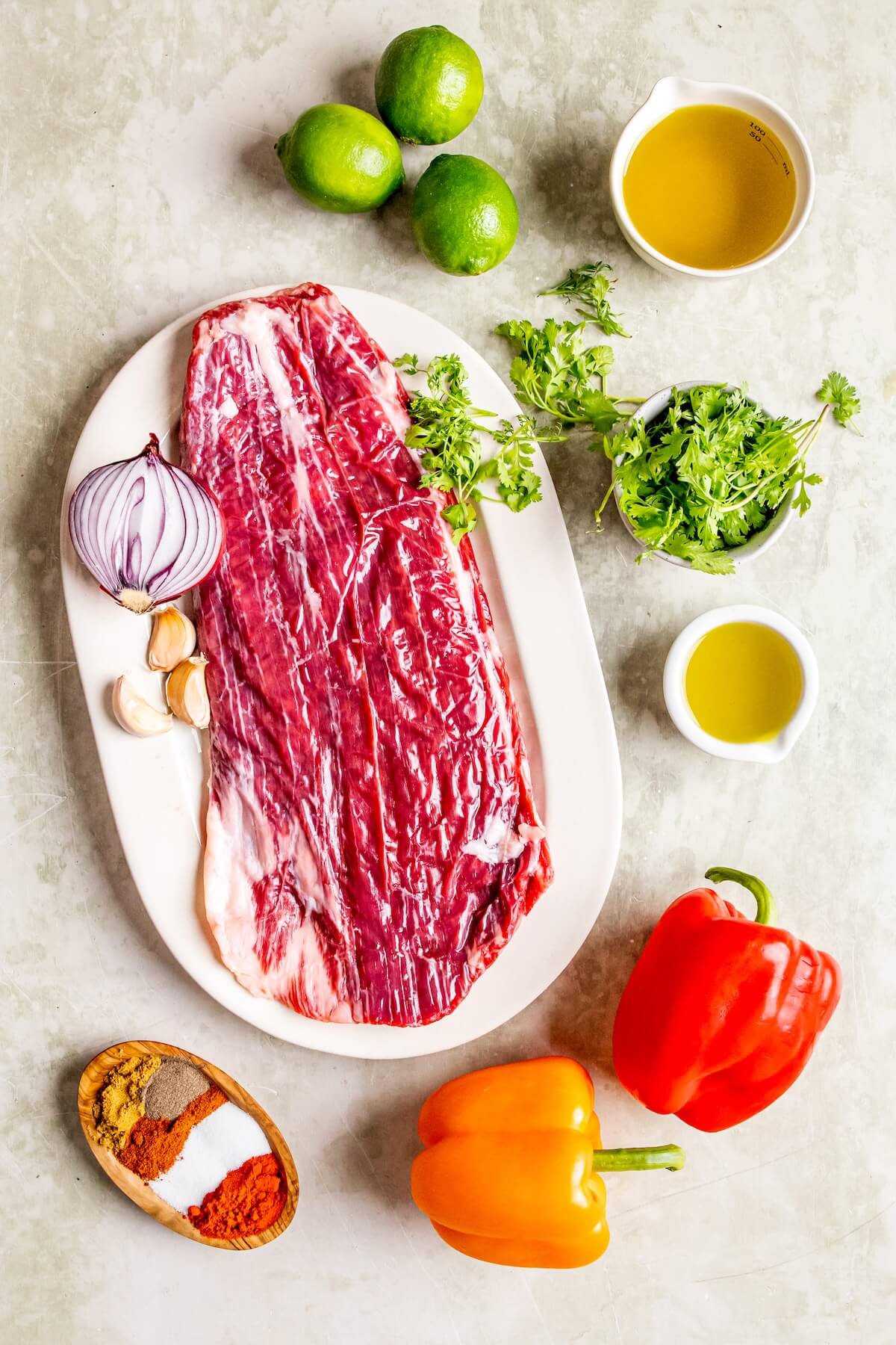 Marinated Steak Fajita Bowls Ingredients - Olivia Adriance