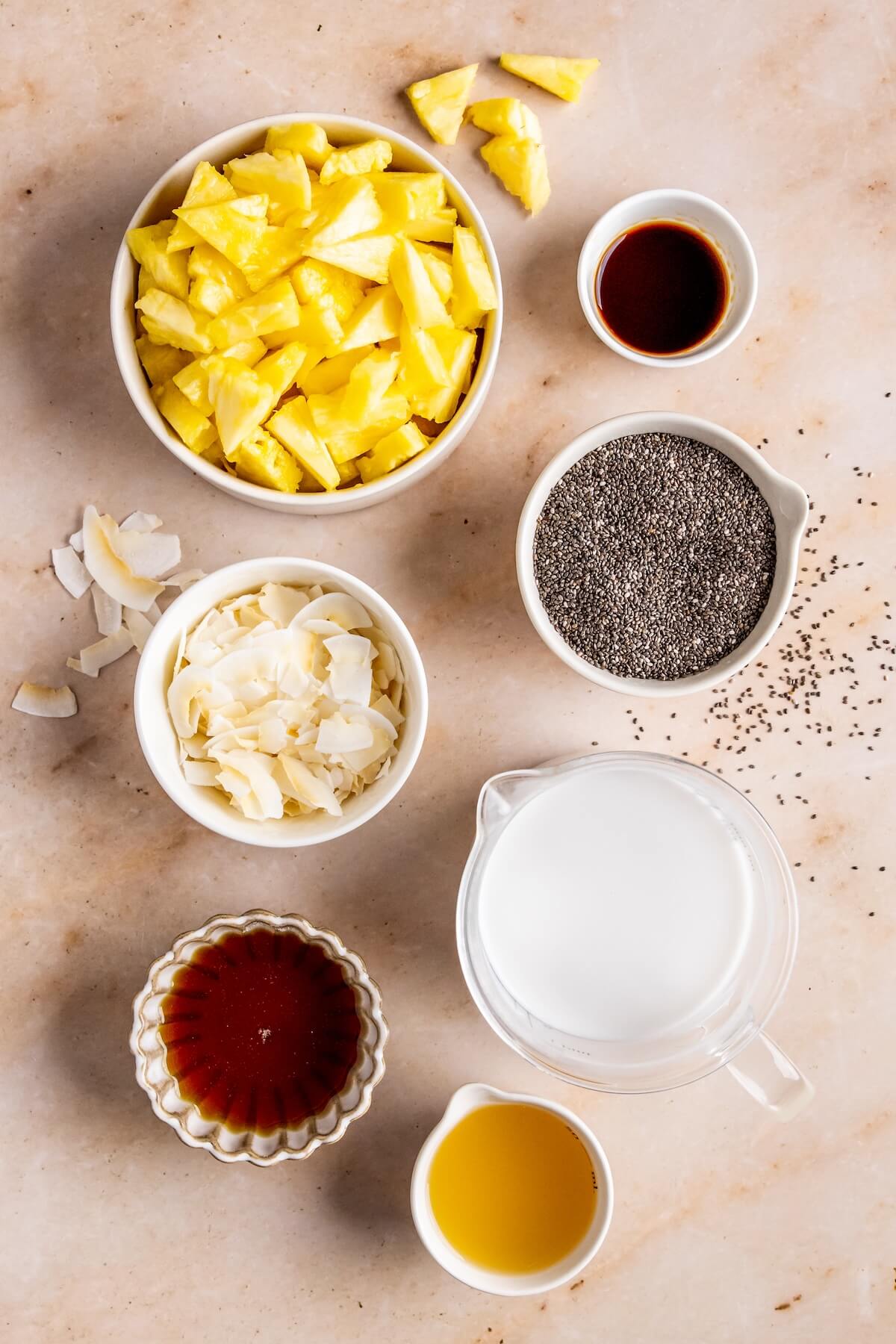 Piña Colada Chia Pudding Ingredients - Olivia Adriance