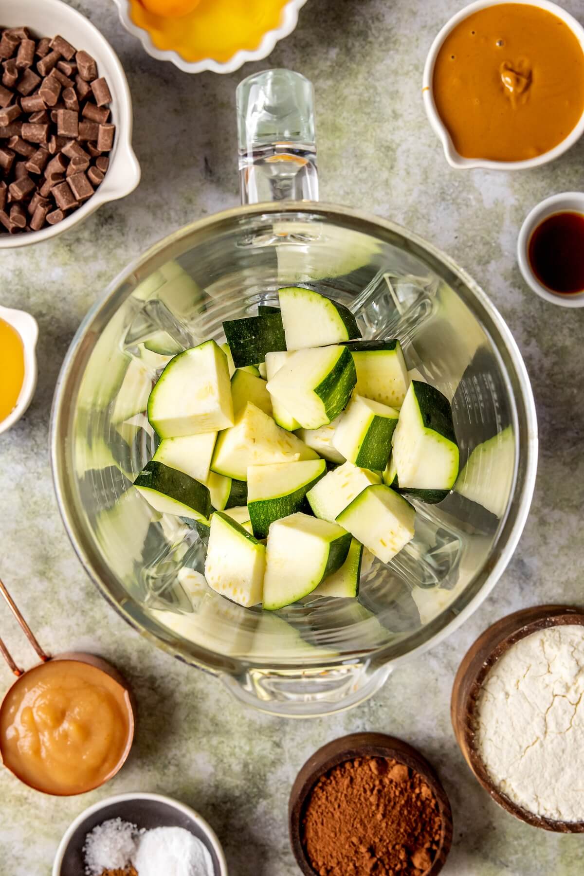 How to Make Gluten Free Double Chocolate Zucchini Blender Muffins Step 1 - Olivia Adriance