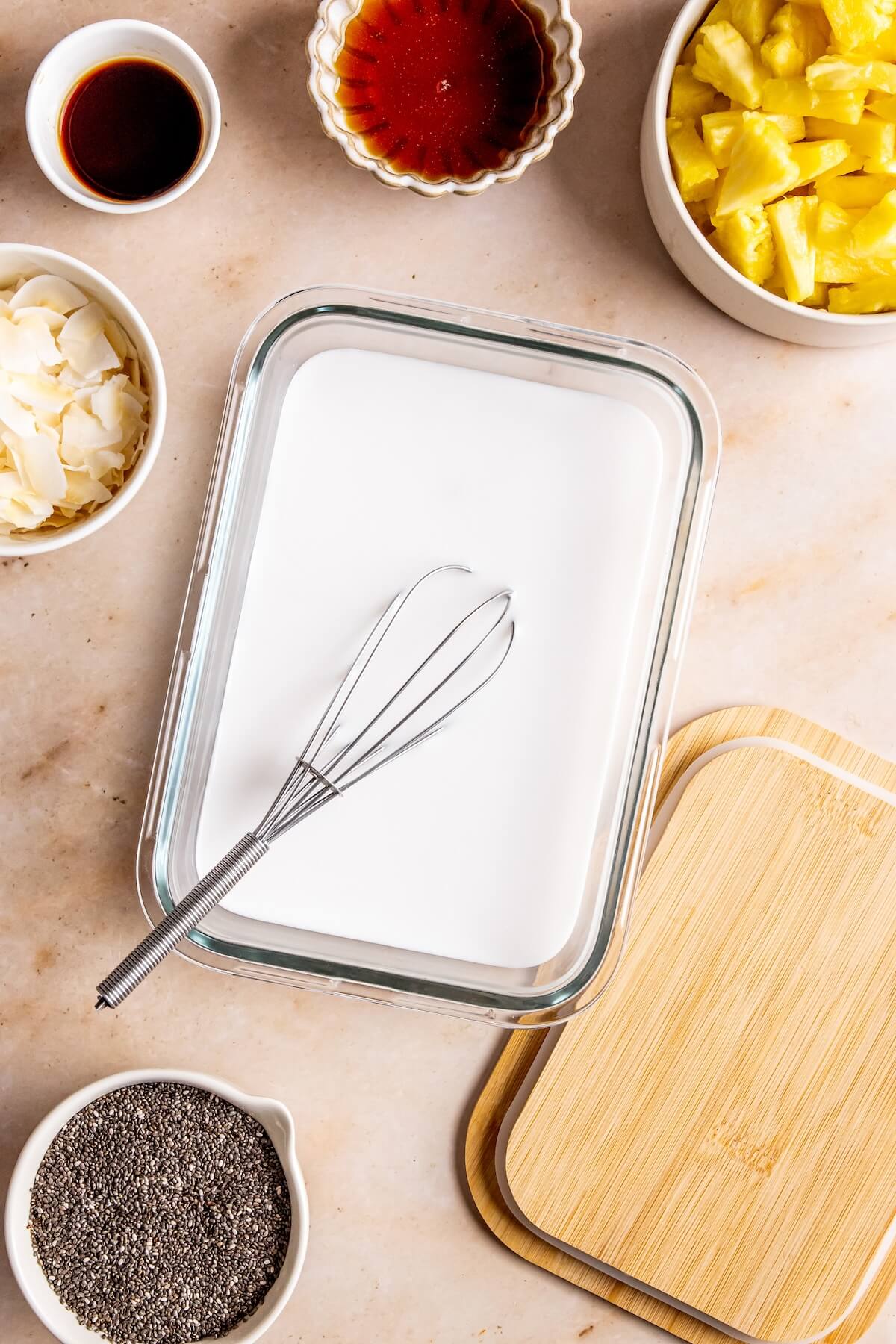 How To Make Piña Colada Chia Pudding Step 1 - Olivia Adriance