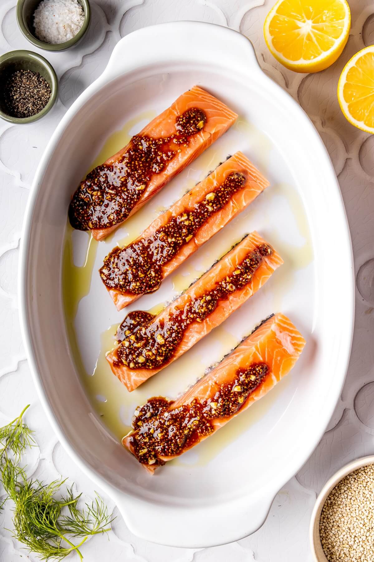 How to Make Mustard Salmon and Lemony Quinoa Step 2 - Olivia Adriance