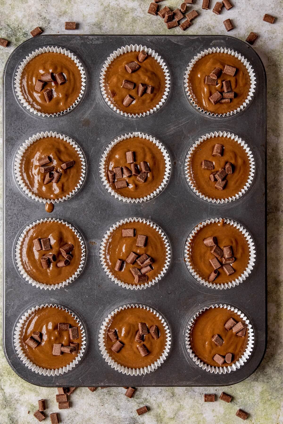 How to Make Gluten Free Double Chocolate Zucchini Blender Muffins Step 5 - Olivia Adriance