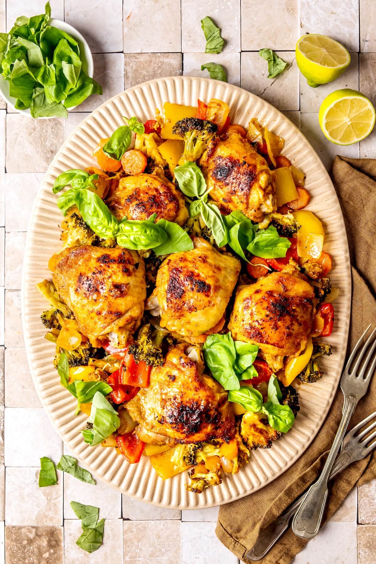 Sheet Pan Curry Chicken and Veggies - Olivia Adriance