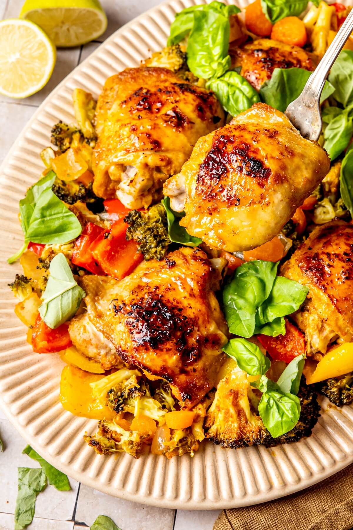 Sheet Pan Curry Chicken and Veggies - Olivia Adriance