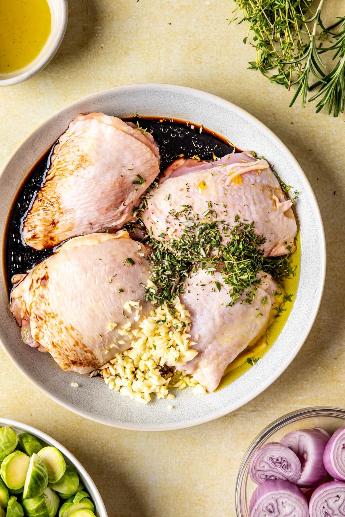 How to Make Sheet Pan Harvest Chicken and Veggies Step 1 - Olivia Adriance
