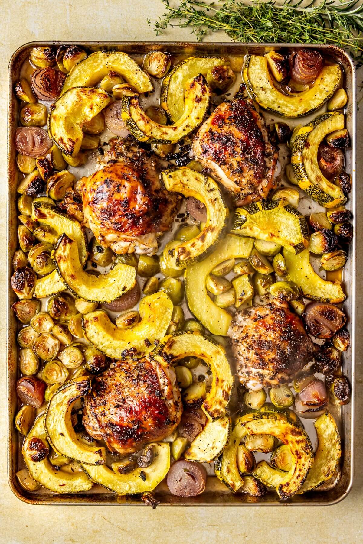 How to Make Sheet Pan Harvest Chicken and Veggies Step 5 - Olivia Adriance