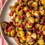 Brussels Sprouts with Bacon and Pomegranates - Olivia Adriance