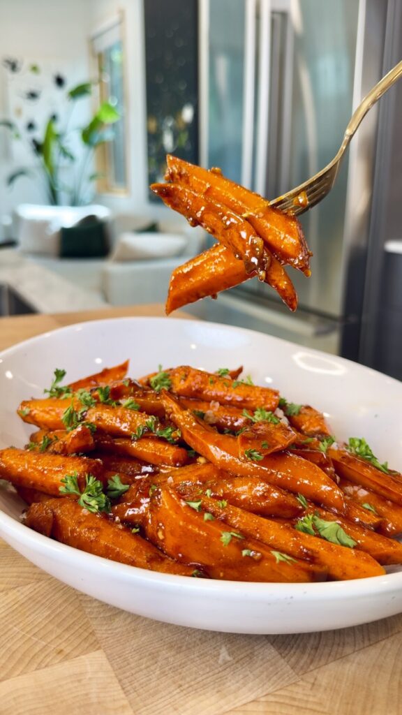 HONEY GLAZED CARROTS - Olivia Adriance