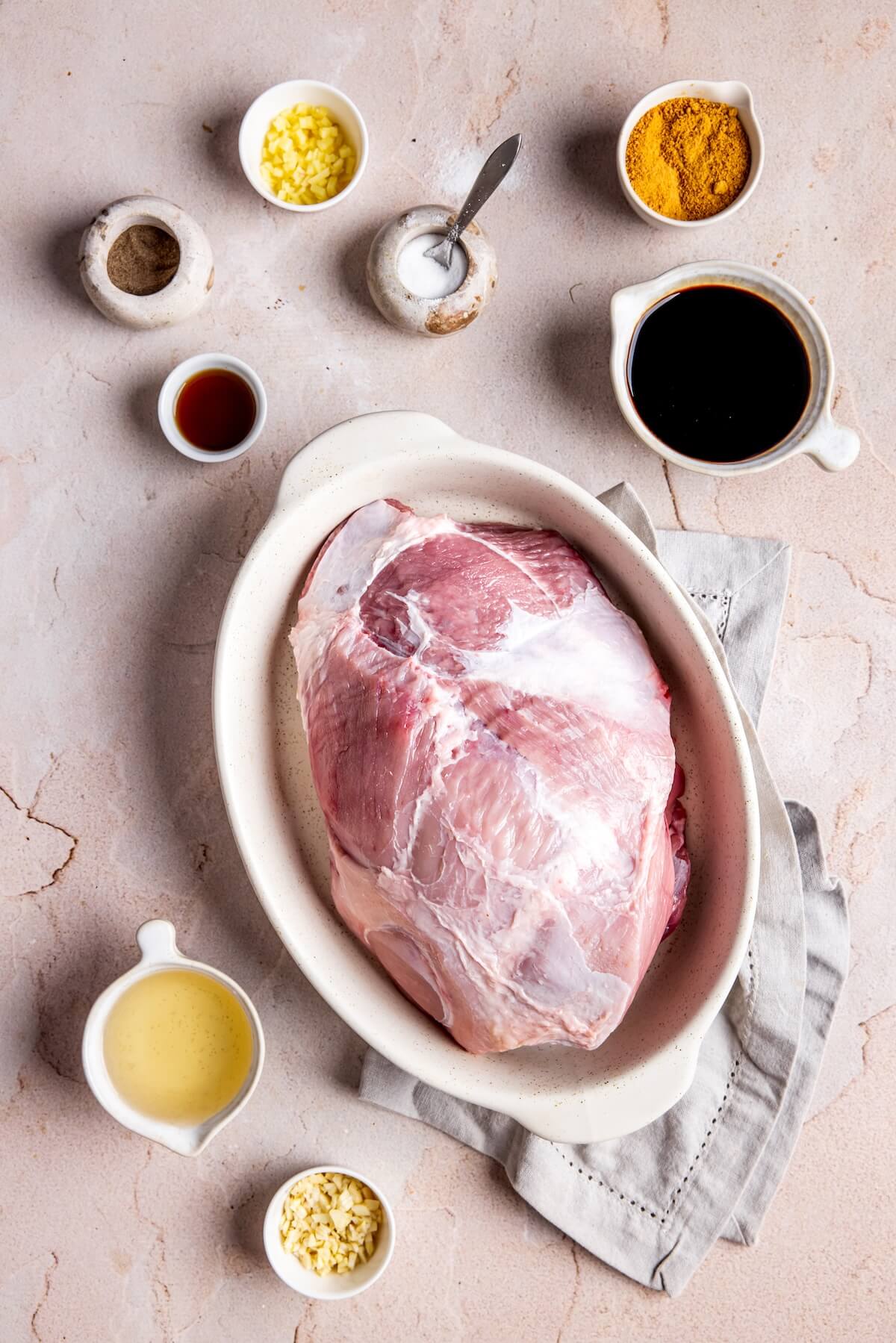 Asian Braised Pork Shoulder Ingredients - Olivia Adriance