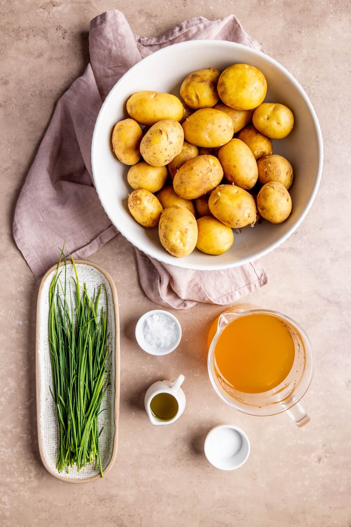 Crispy Baked Salt & Vinegar Potatoes Ingredients - Olivia Adriance
