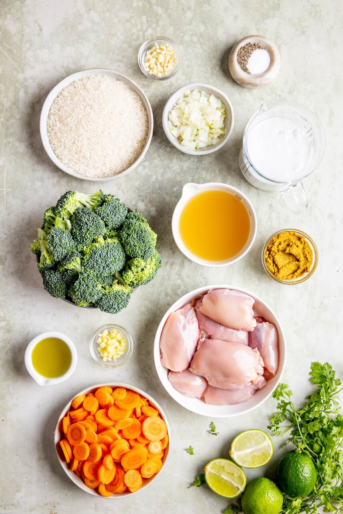 Ingredients for Viral One Pot Green Curry Chicken - Olivia Adriance