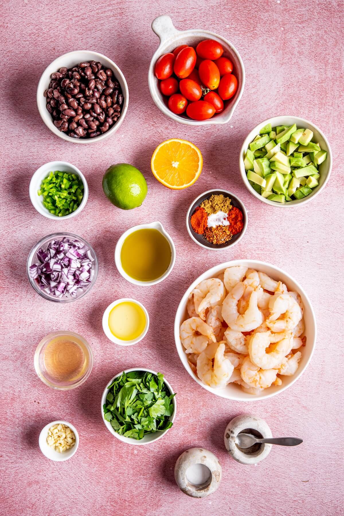 Zesty Shrimp and Black Bean Salad Ingredients - Olivia Adriance