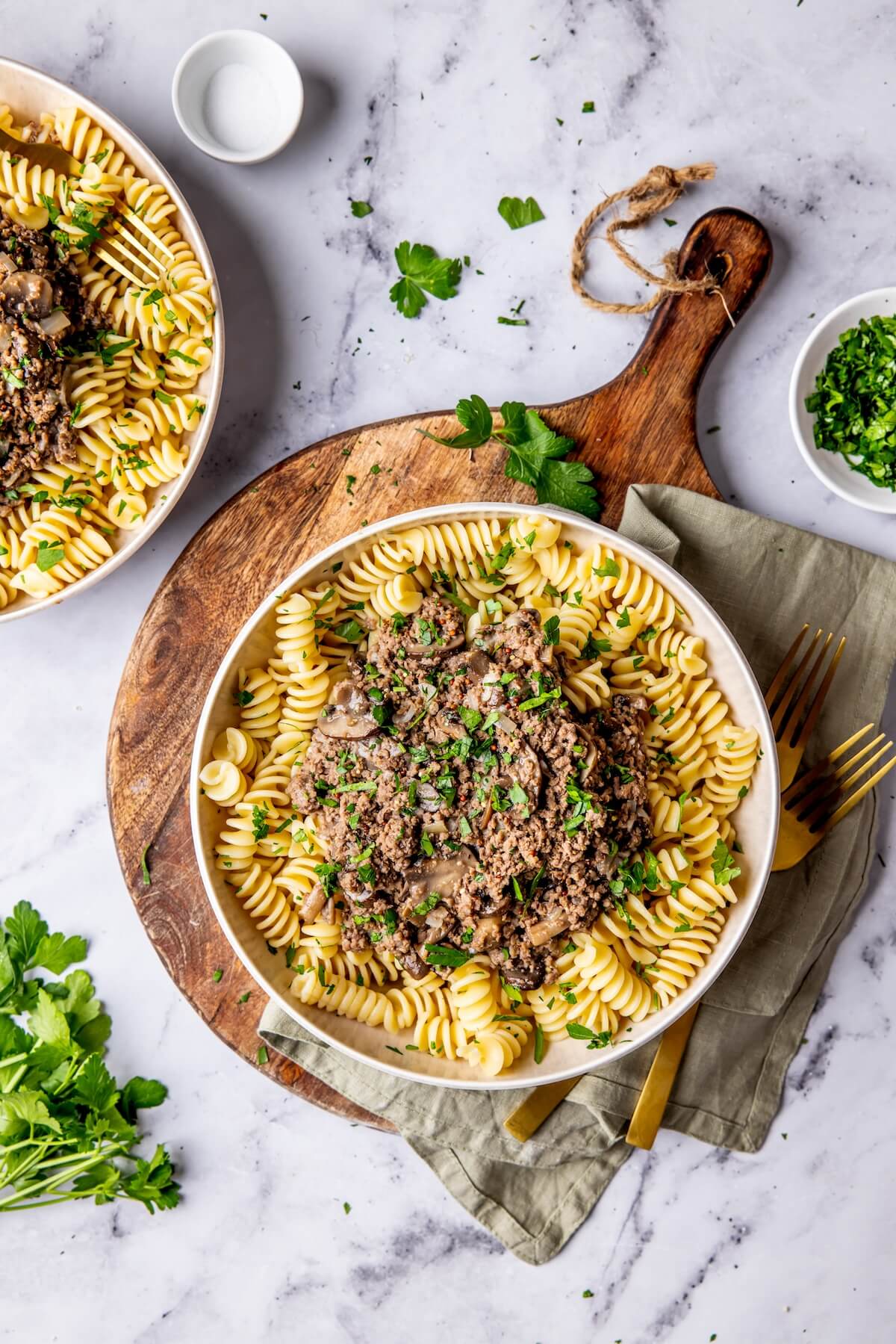 Easy Dairy-Free Ground Beef Stroganoff - Olivia Adriance