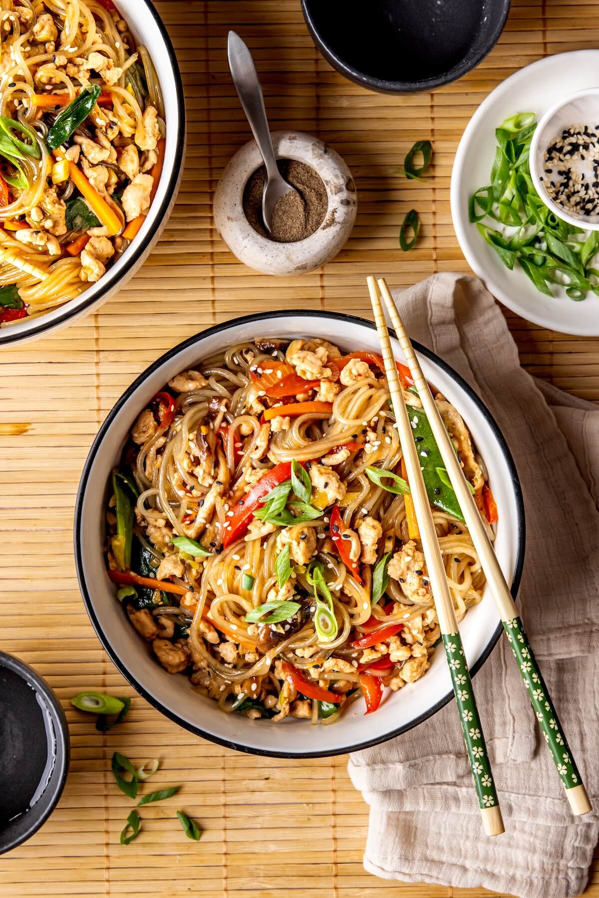 Korean Glass Noodle Stir Fry Japchae - Olivia Adriance