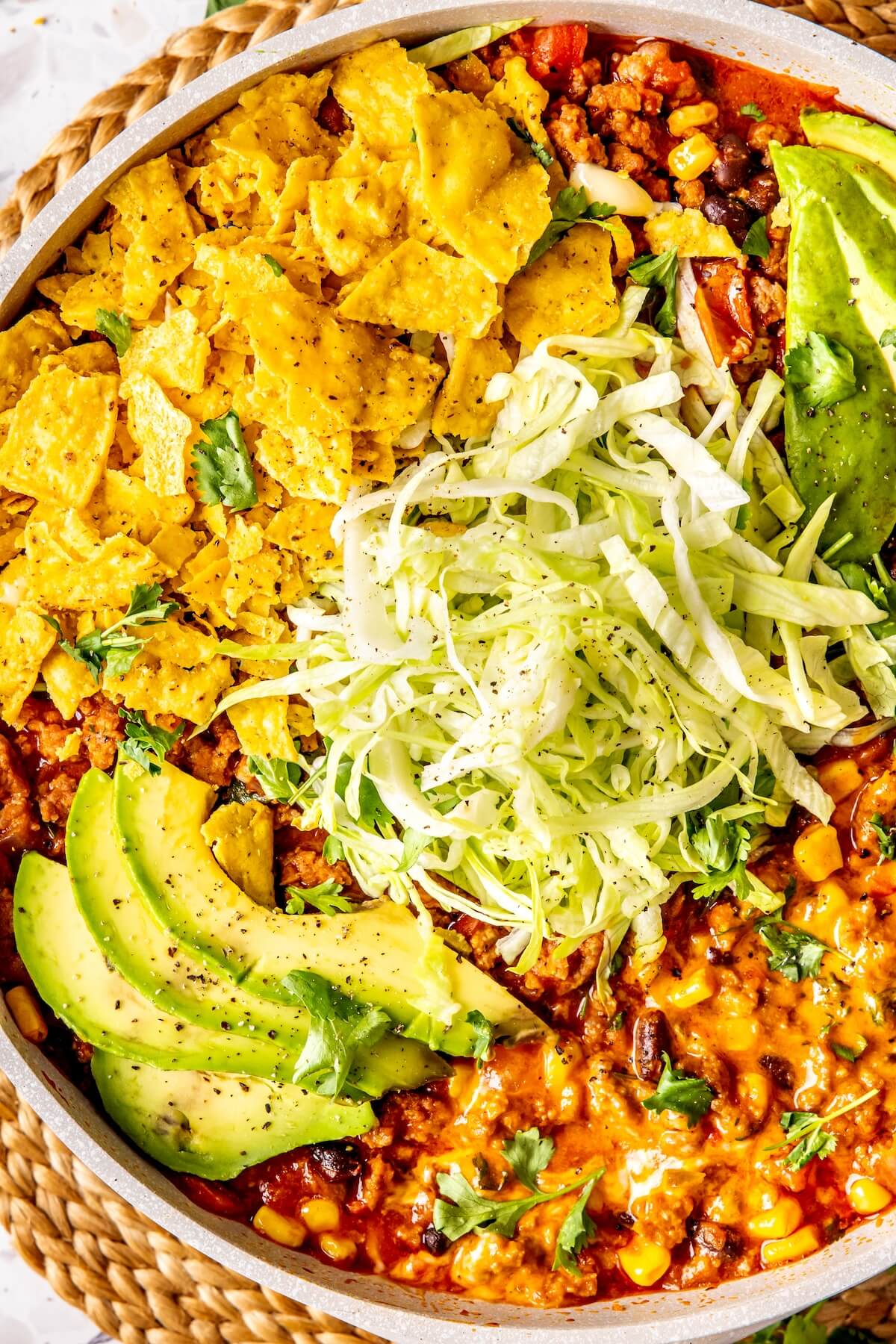 GROUND BEEF TACO SKILLET