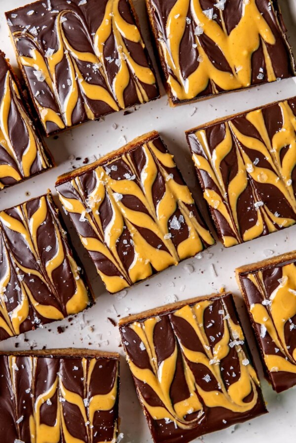 No Bake Peanut Butter Cookie Dough Bars with Chocolate Ganache - Olivia Adriance