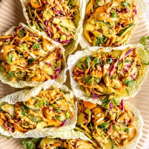 Peanut Satay Lettuce Cups - Olivia Adriance