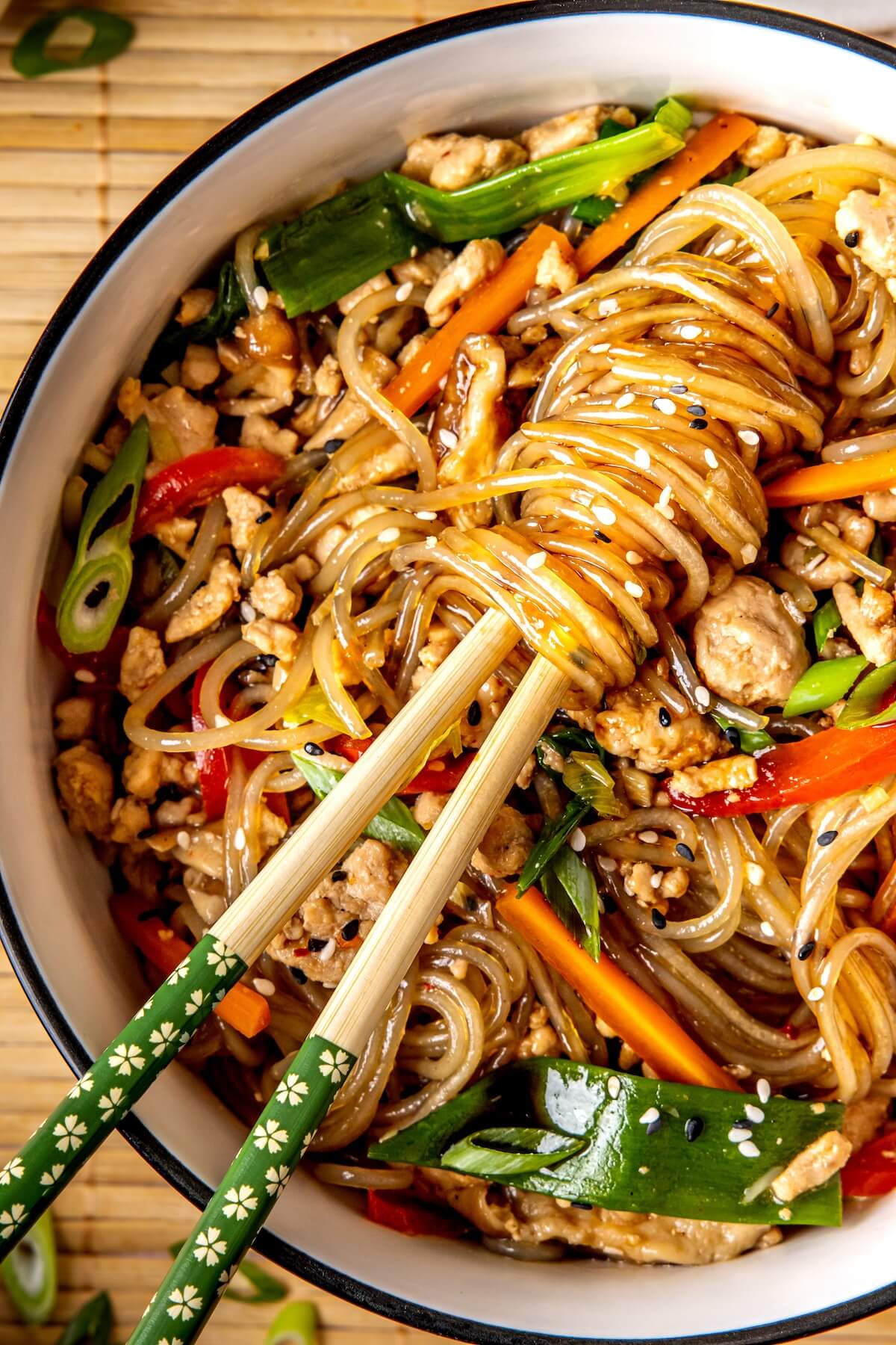 Korean Glass Noodle Stir Fry Japchae - Olivia Adriance